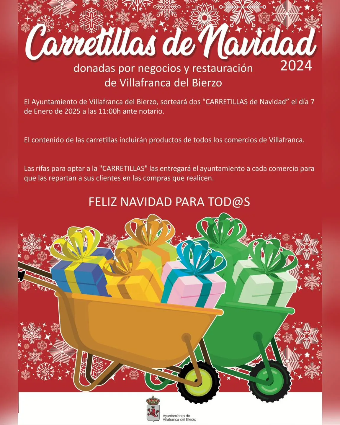 Resultados del Sorteo “Carretilla de Navidad 2024” en Villafranca del Bierzo