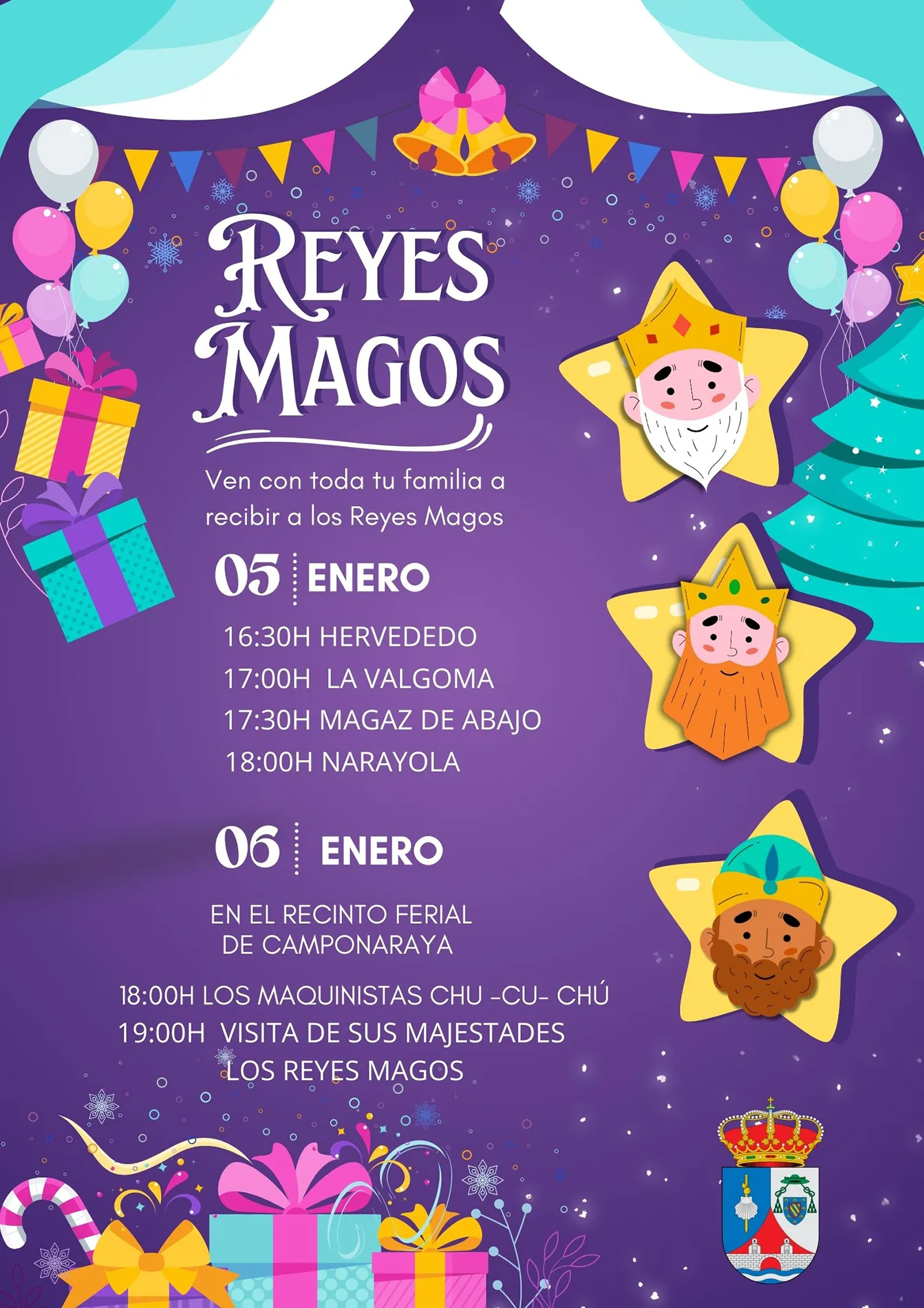 La magia de los Reyes Magos llega a Camponaraya los días 5 y 6 de enero