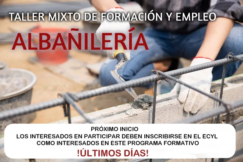 Próximo inicio del taller mixto de formación y empleo en albañilería en Toral de los Vados
