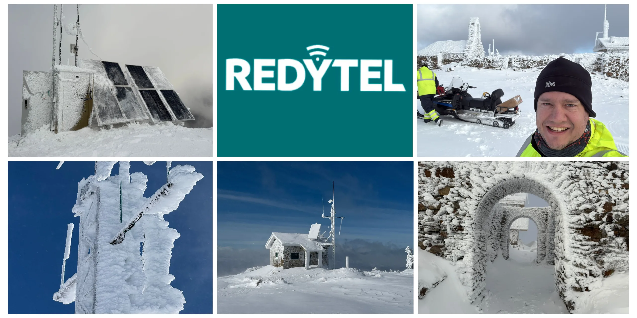 [FOTOS] Técnicos de Redytel garantizan la conexión en condiciones extremas de nieve y frío