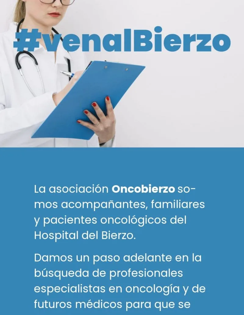 Oncobierzo lanza "Oncojobs" para cubrir vacantes de oncólogos en El Bierzo