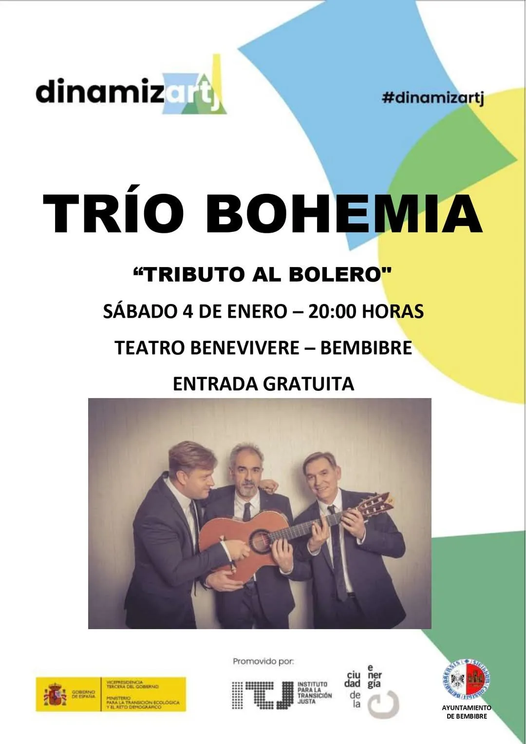 Trío Bohemia presenta "Tributo al Bolero" en Bembibre