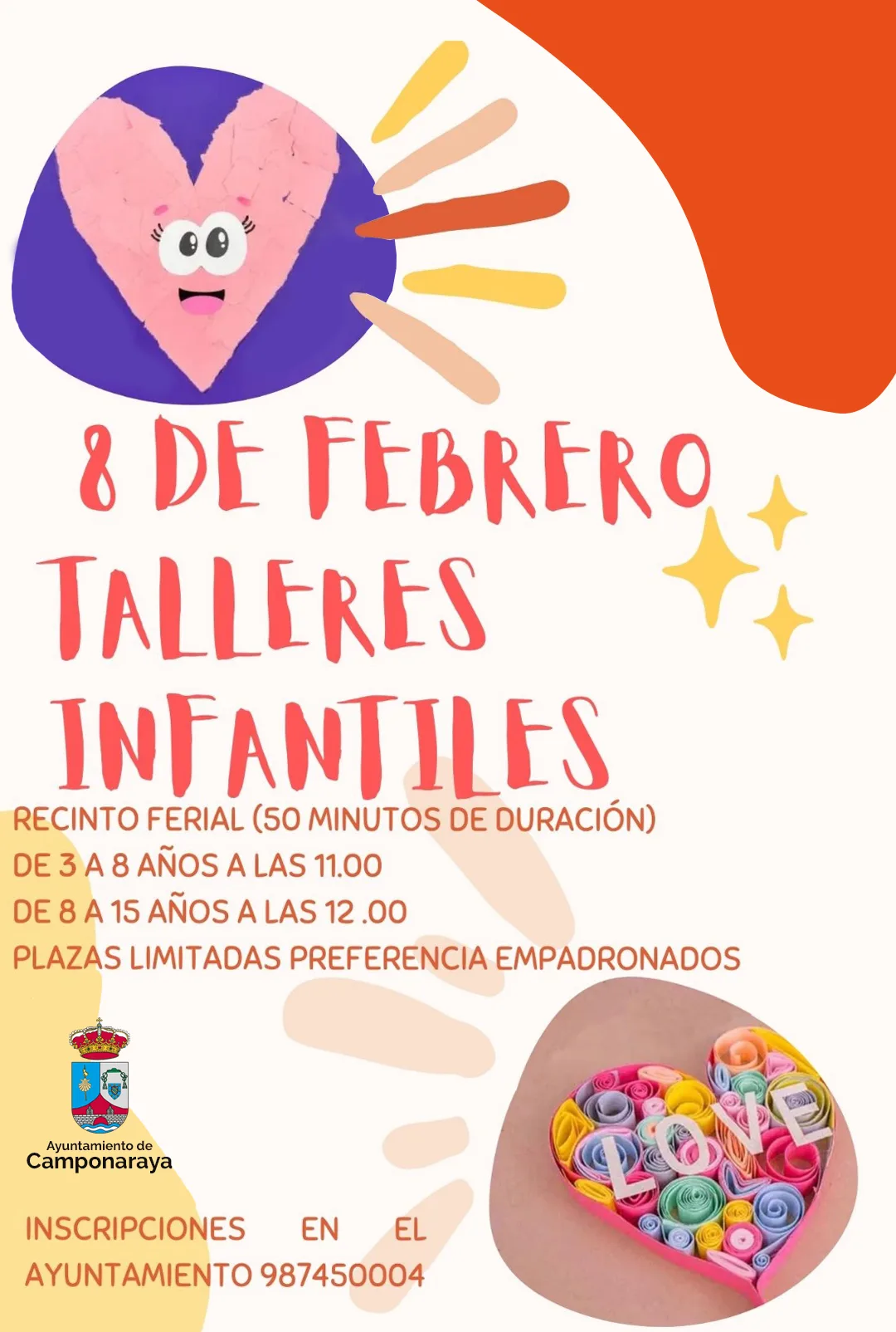 Talleres infantiles de manualidades en Camponaraya