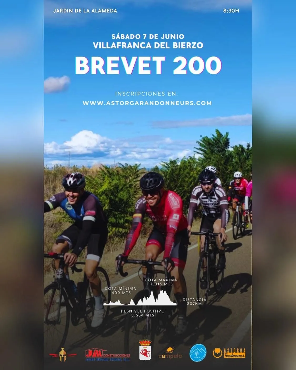 Villafranca del Bierzo acoge la tercera edición de la prueba cicloturista BREVET 200KM