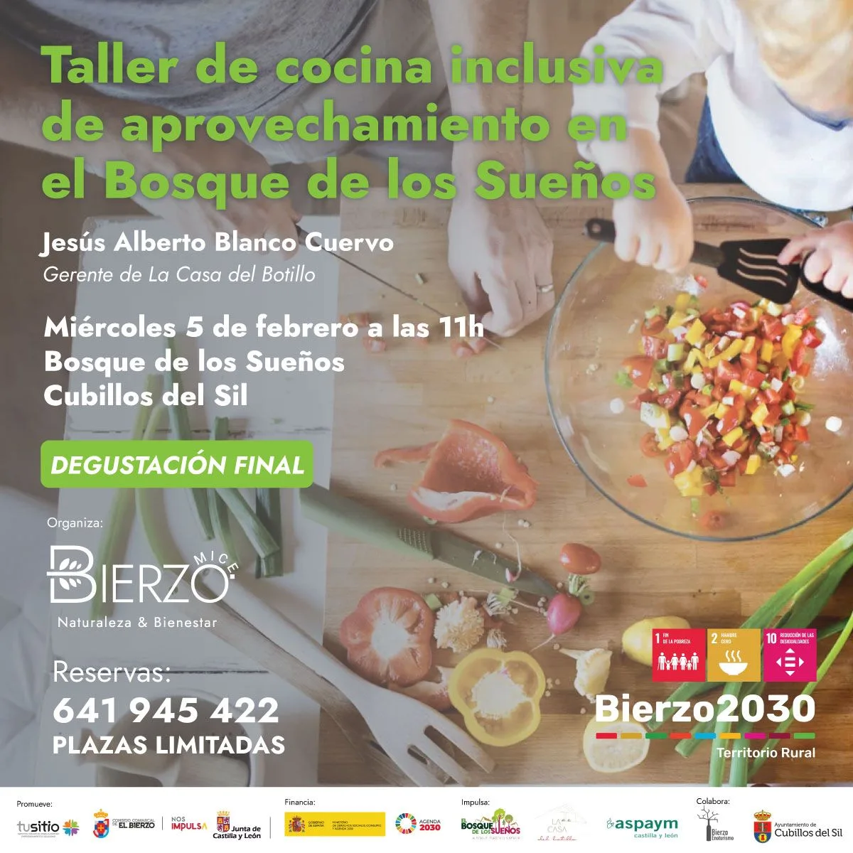 Taller de cocina inclusiva en el bosque de los sueños con el chef Jesús Alberto Blanco