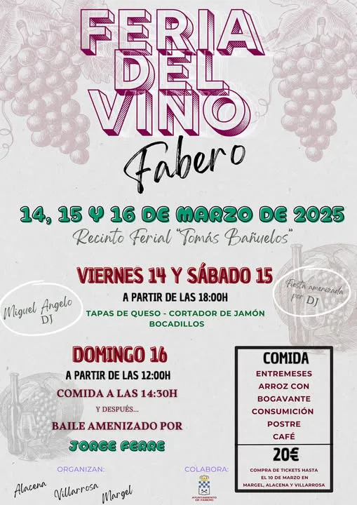 Feria del Vino en Fabero: 14, 15 y 16 de marzo de 2025