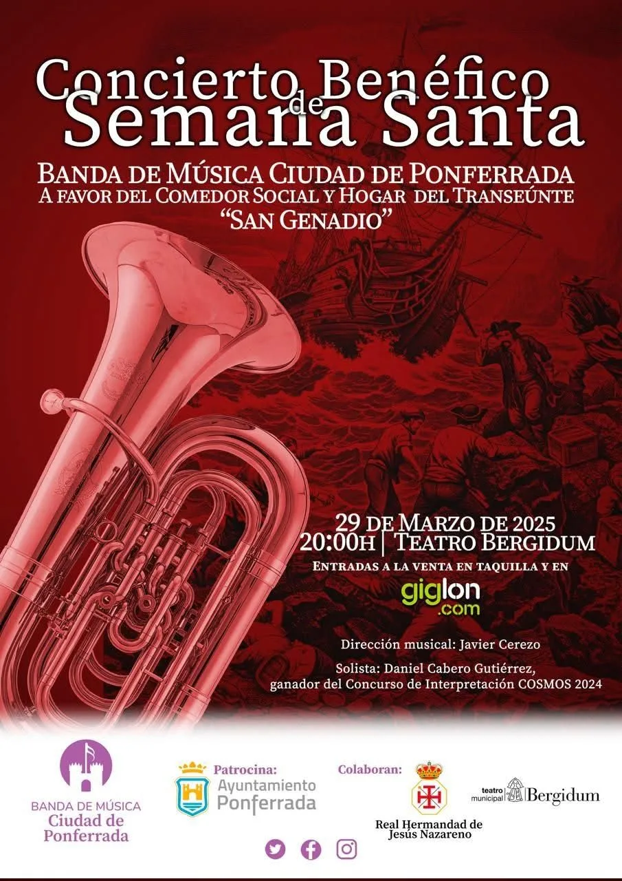 El teatro Bergidum acogerá un concierto benéfico de Semana Santa