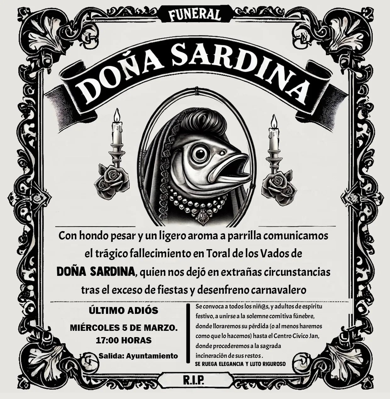 El Carnaval de Toral de los Vados finaliza con la despedida de Doña Sardina