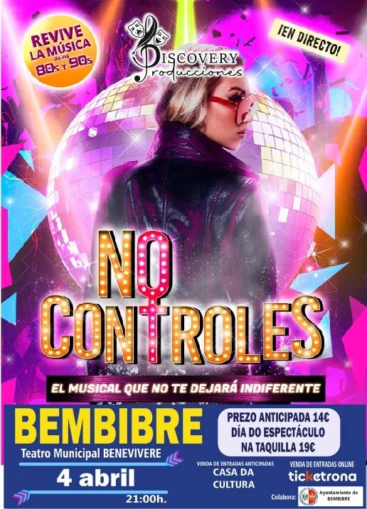 "No Controles": Tributo a los 80 en el Teatro Benevivere el 4 de abril