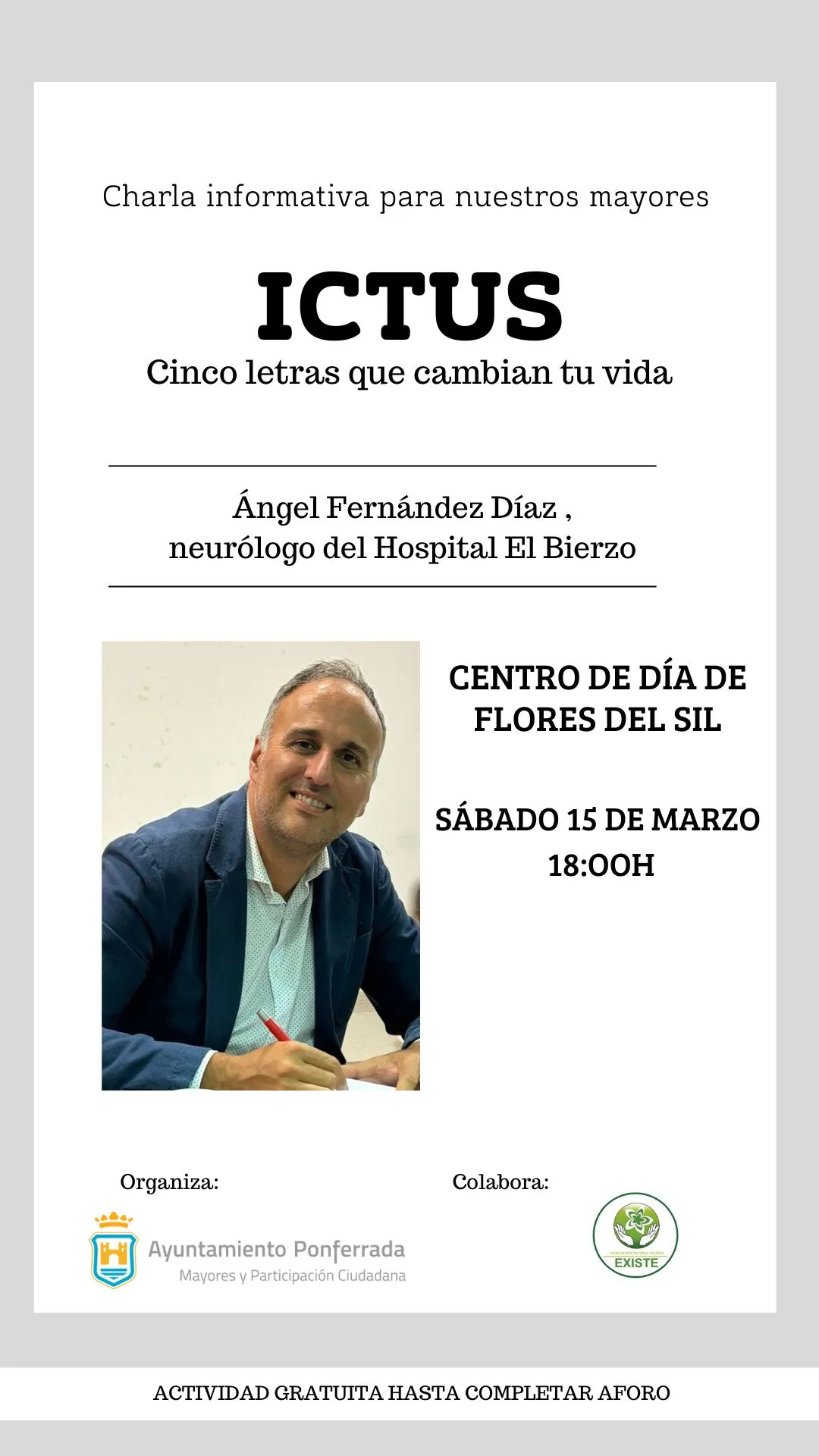 Charla informativa sobre el ictus en el Centro de Día de Flores del Sil