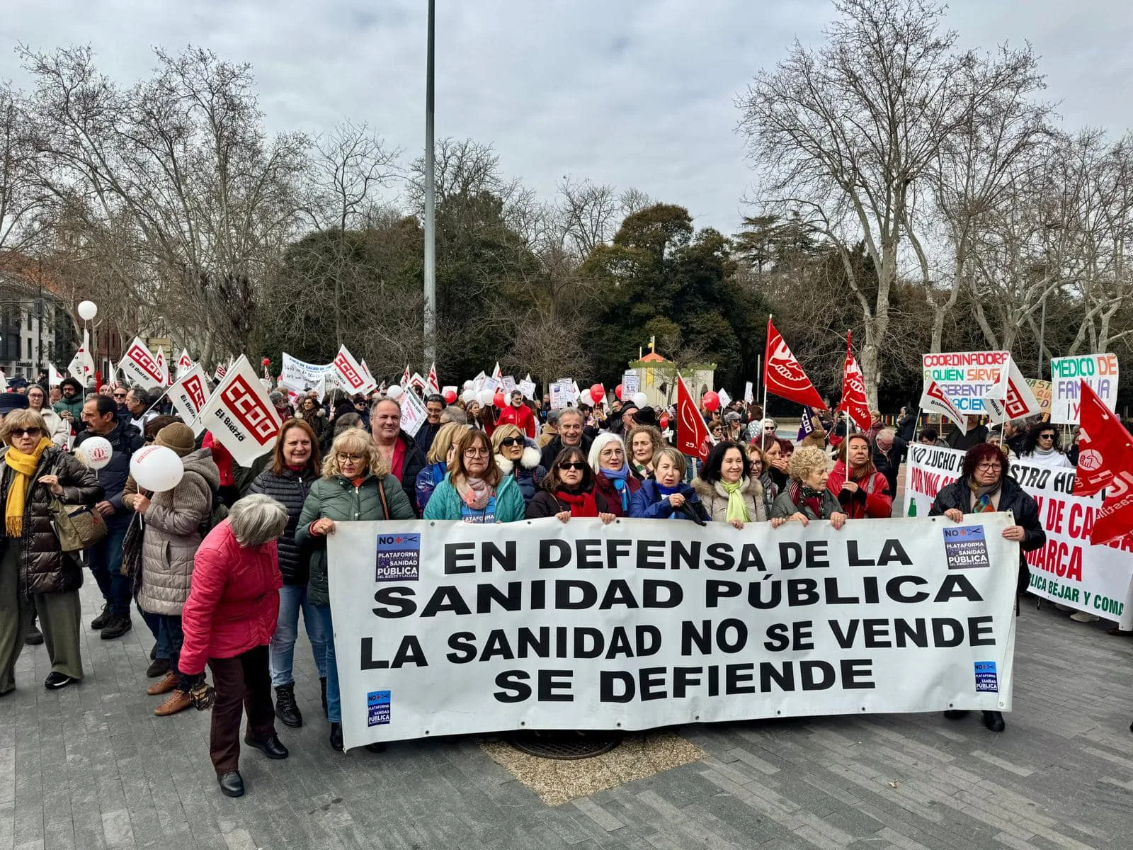 [FOTOS-VIDEO] El Bierzo se moviliza en Valladolid para exigir una sanidad pública digna