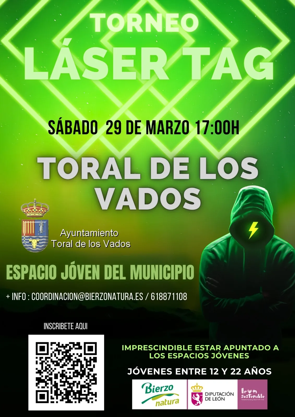 Doble actividad este fin de semana en el espacio joven de Toral de los Vados: improvis-acción y torneo de láser tag