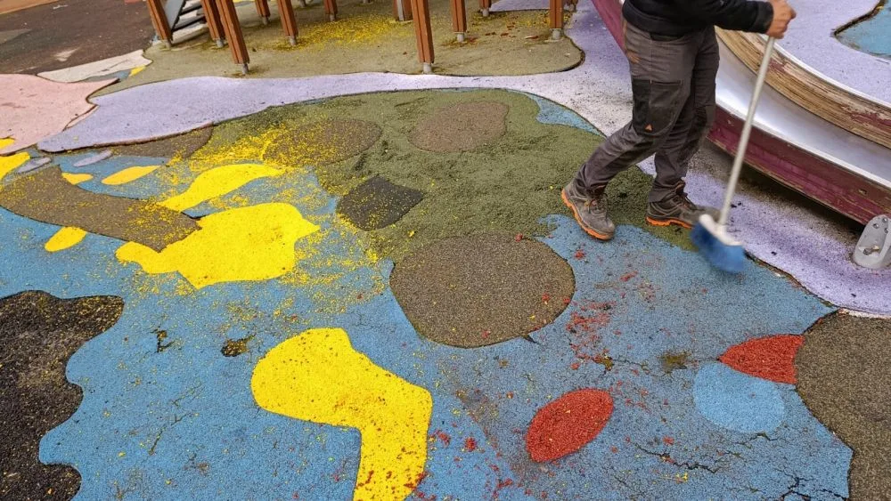 Vandalizan la zona infantil del Parque del Temple en plena renovación