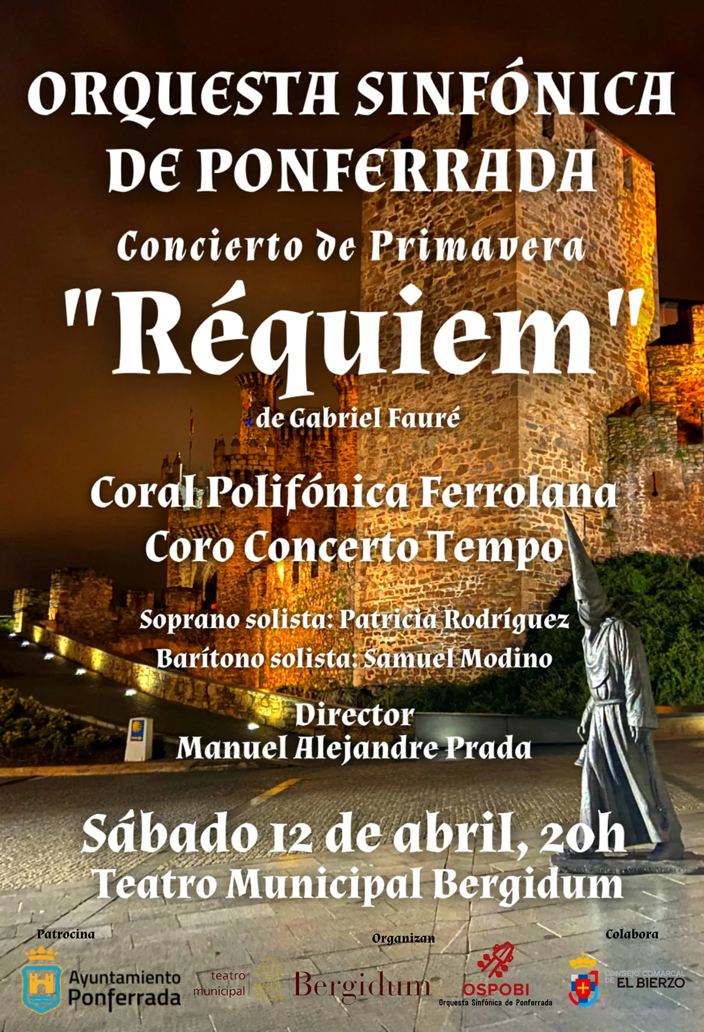 La Orquesta Sinfónica de Ponferrada ofrecerá un emotivo Concierto de Primavera con el Réquiem de Fauré como pieza central