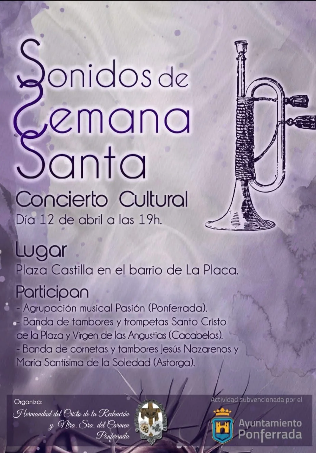Ponferrada acoge la III edición del Concierto “Sonidos de Semana Santa” organizado por la Hermandad del Cristo de la Redención