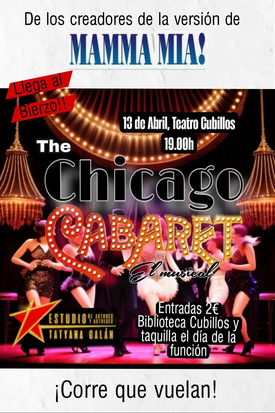 Cubillos del Sil se viste de gala con ‘The Chicago Cabaret’, un homenaje vibrante al teatro musical