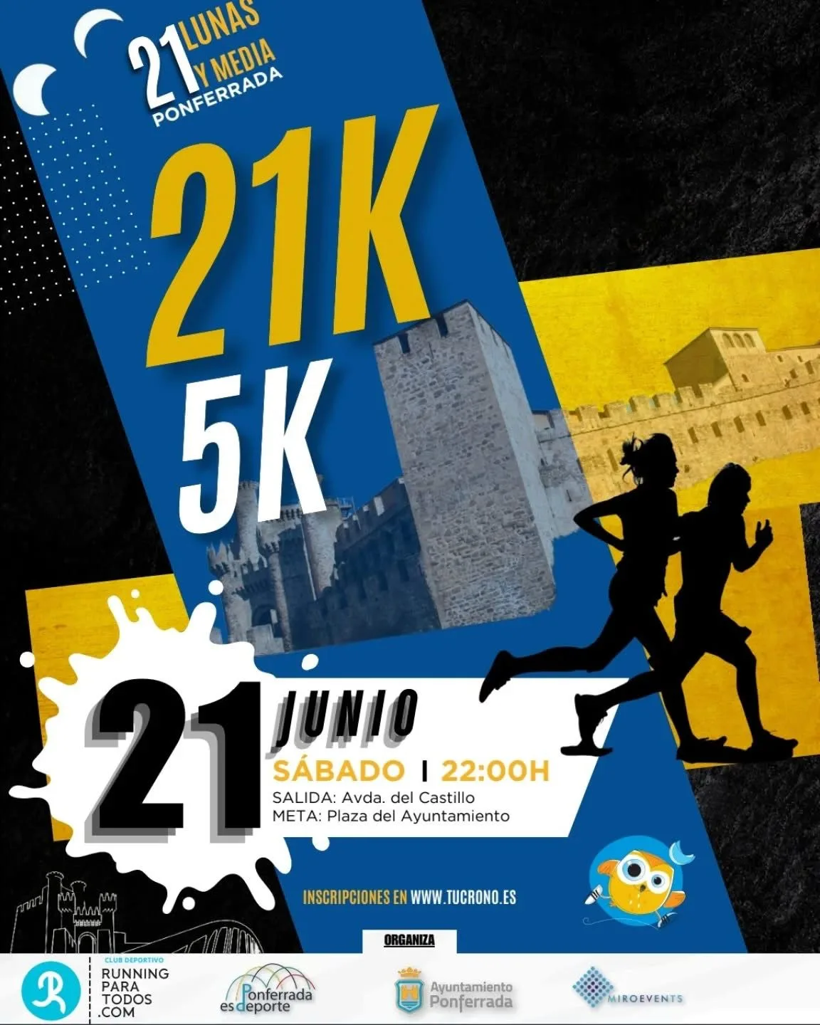 La Media Maratón Nocturna "21 Lunas y Media" volverá a iluminar Ponferrada