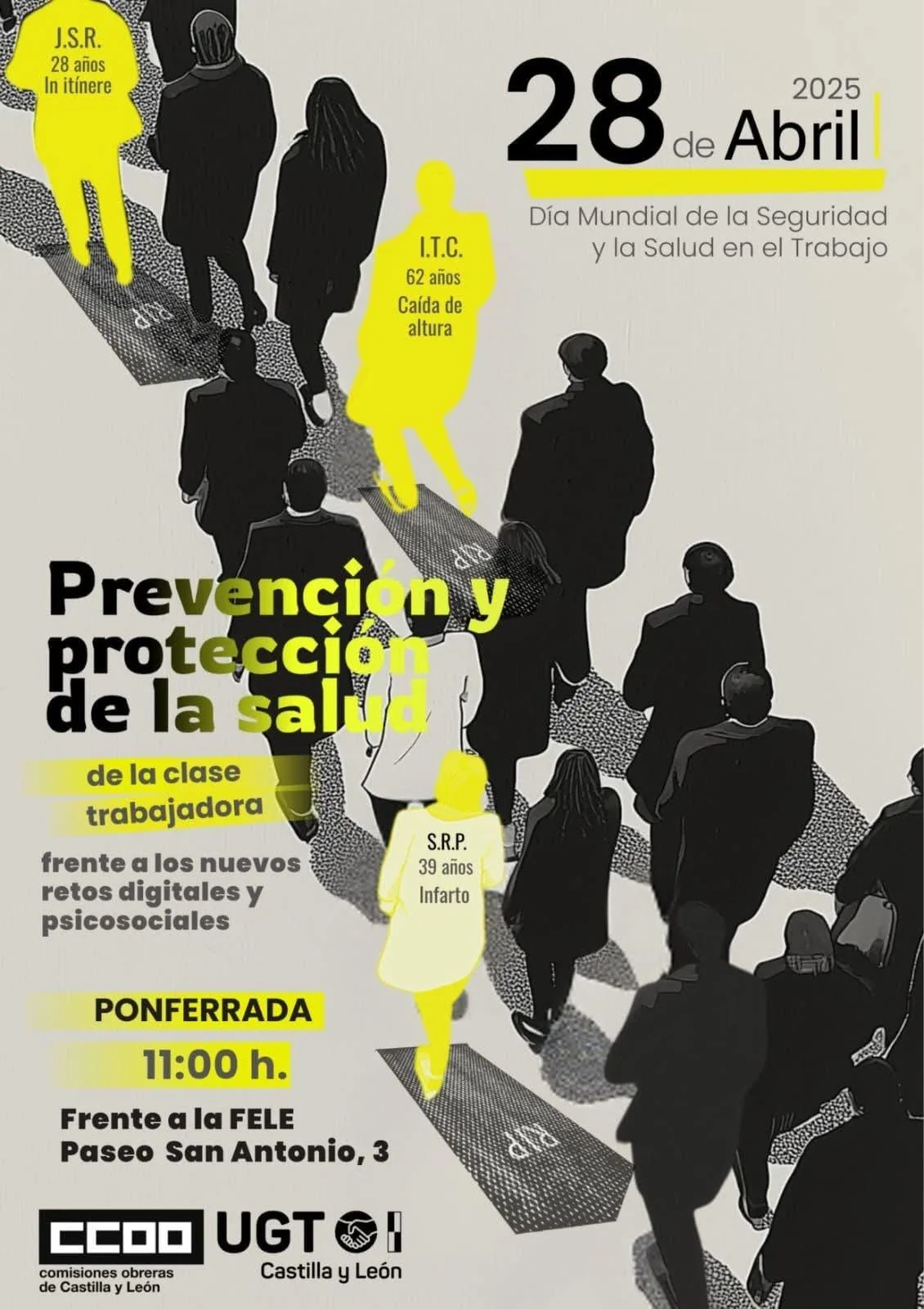 Ponferrada acogerá una concentración por el Día Mundial de la Seguridad y Salud en el Trabajo