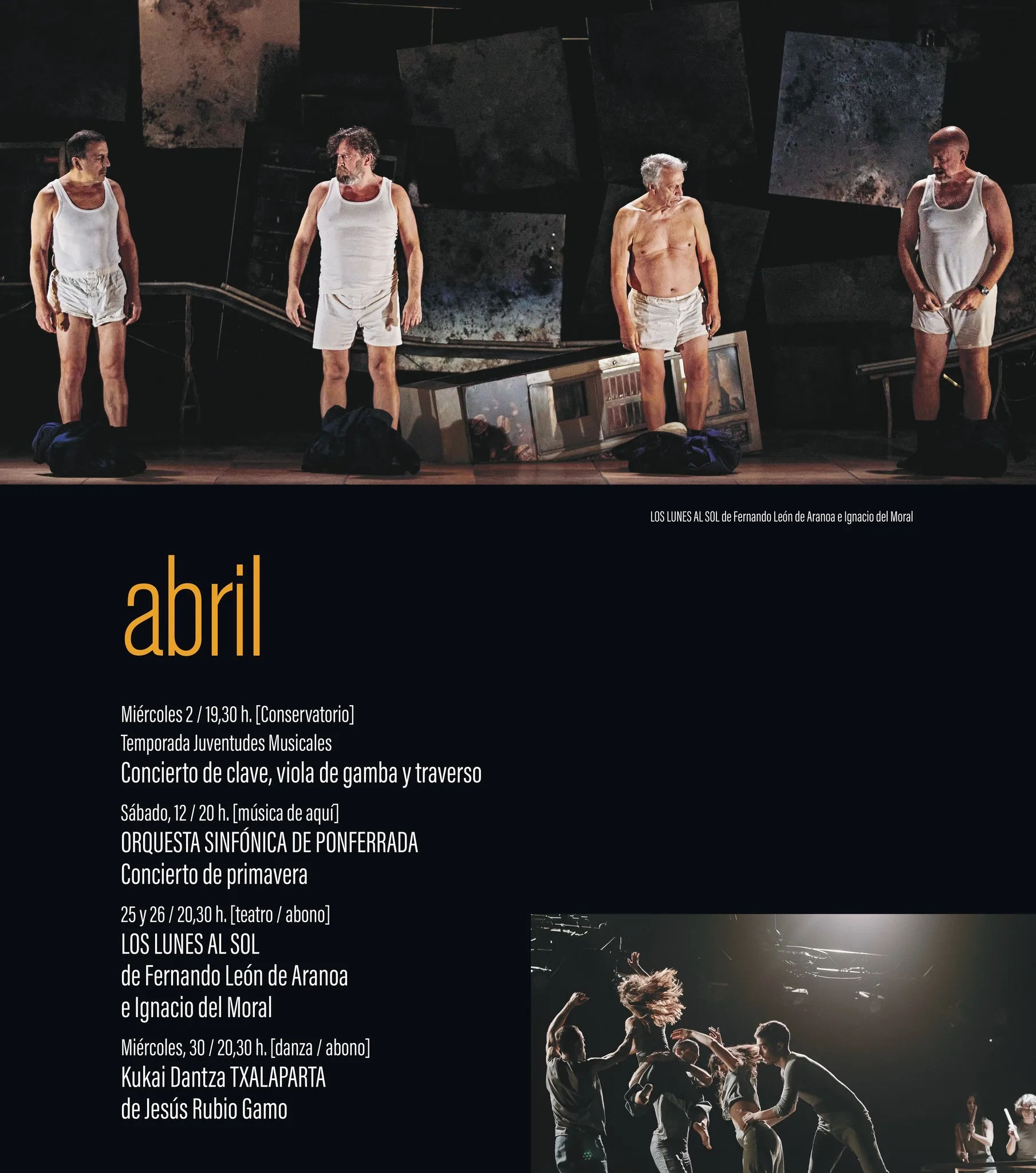 El Teatro Bergidum presenta su programación para Abril