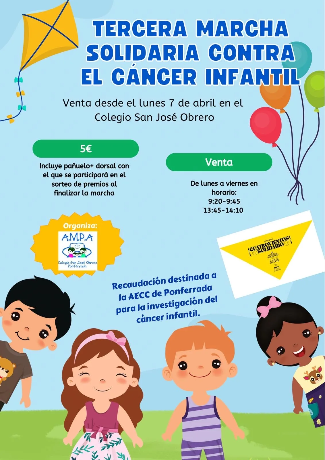 Cuatrovientos se une por una buena causa: III Marcha Solidaria contra el Cáncer Infantil