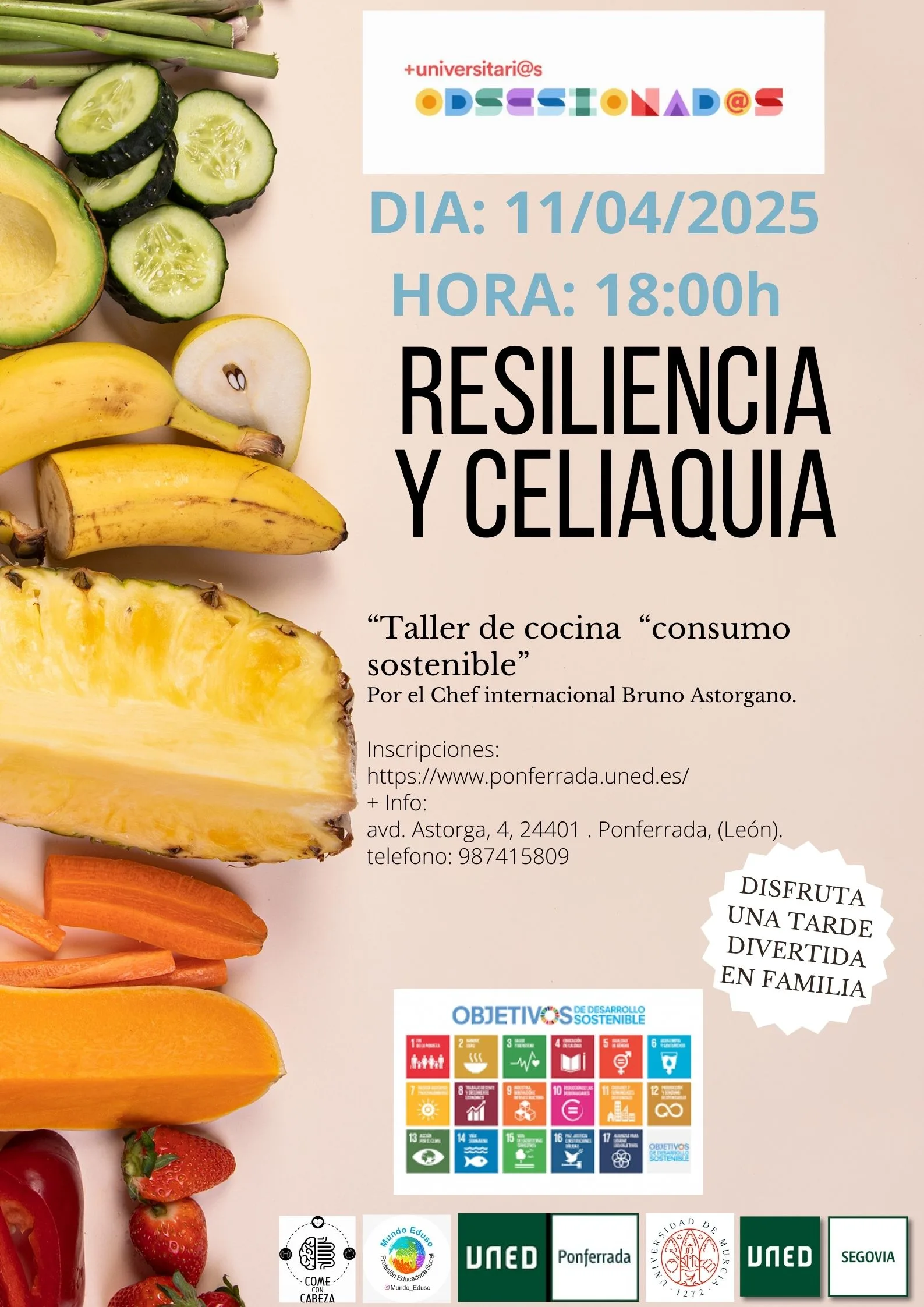 La Delegación Estudiantil del C.A. UNED Ponferrada organiza una jornada sobre celiaquía