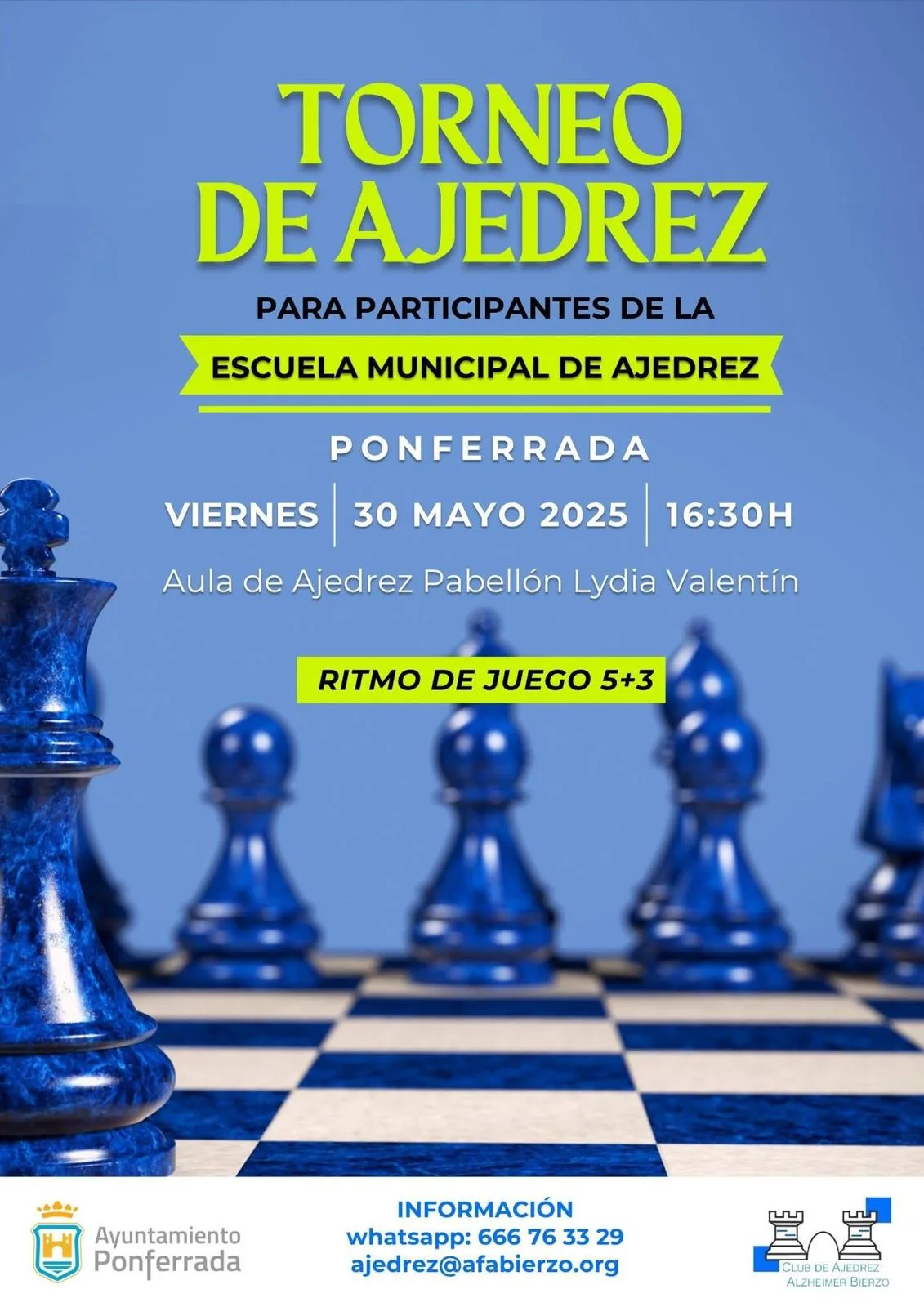 La Escuela Municipal de Ajedrez de Ponferrada celebra su torneo de primavera