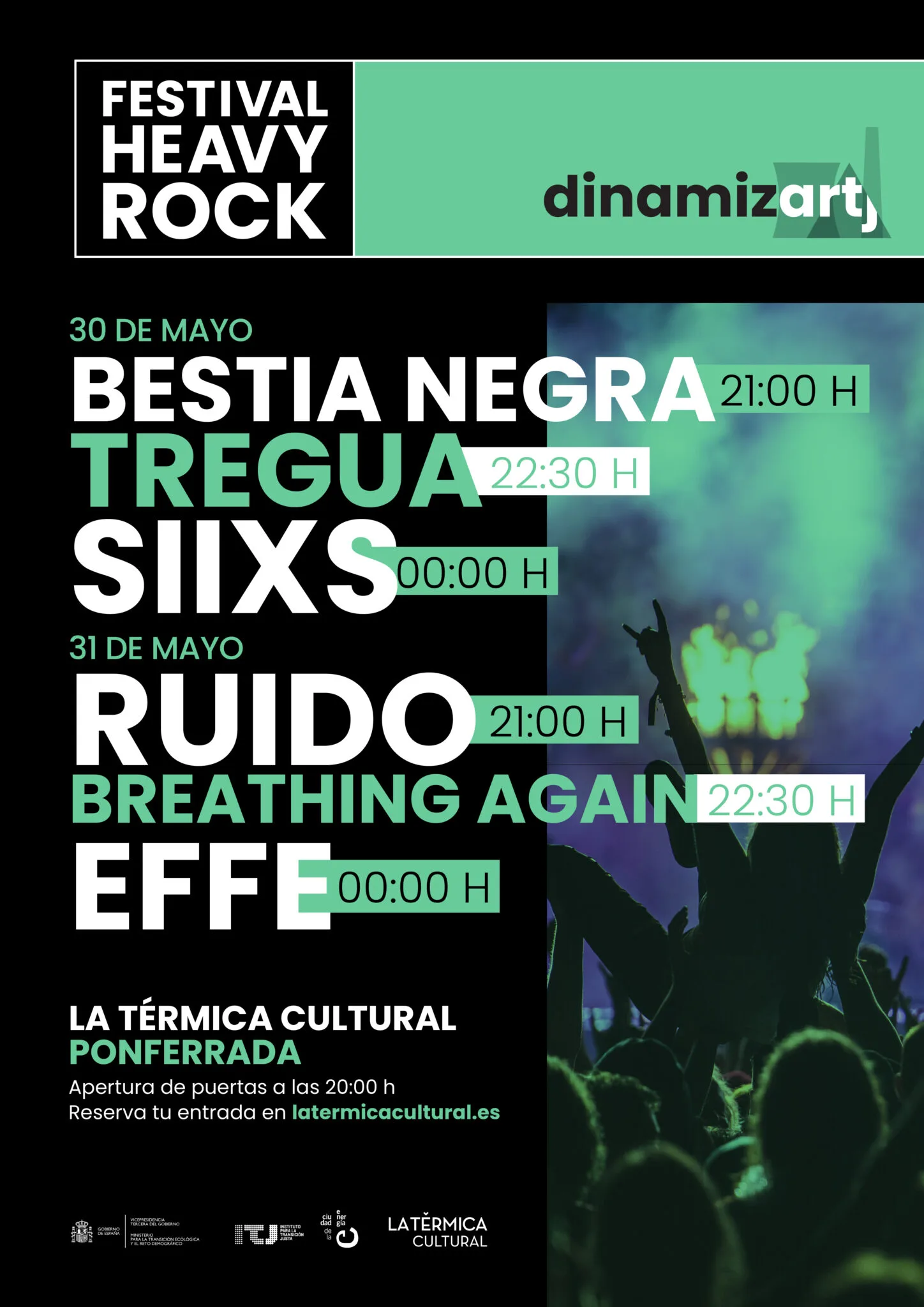 Bestia Negra abre el Festival Dinamiz-ARTj: dos días de heavy, rock y metal emergente en La Térmica Cultural