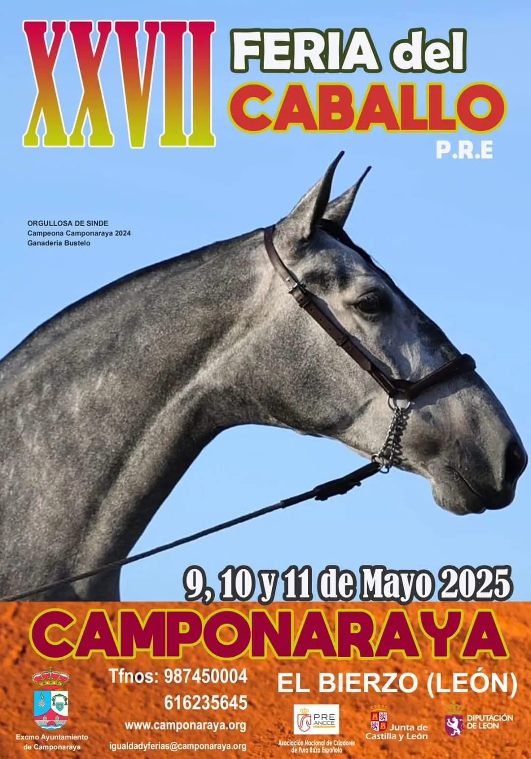 XXVII Feria del Caballo P.R.E. de Camponaraya: Programa del sábado 10 y domingo 11 con concursos y exhibiciones