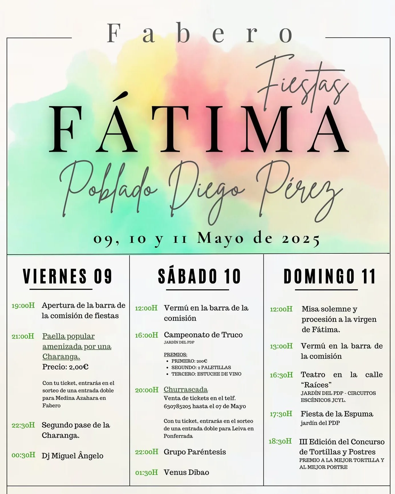 Fabero se prepara para las Fiestas de Fátima en el Poblado Diego Pérez