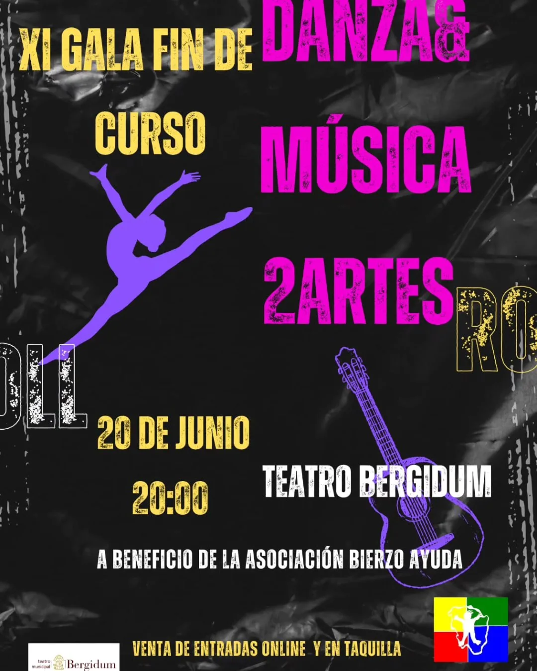 La XI Gala fin de curso de Danza&Música 2Artes: Un evento solidario en el Teatro Bergidum