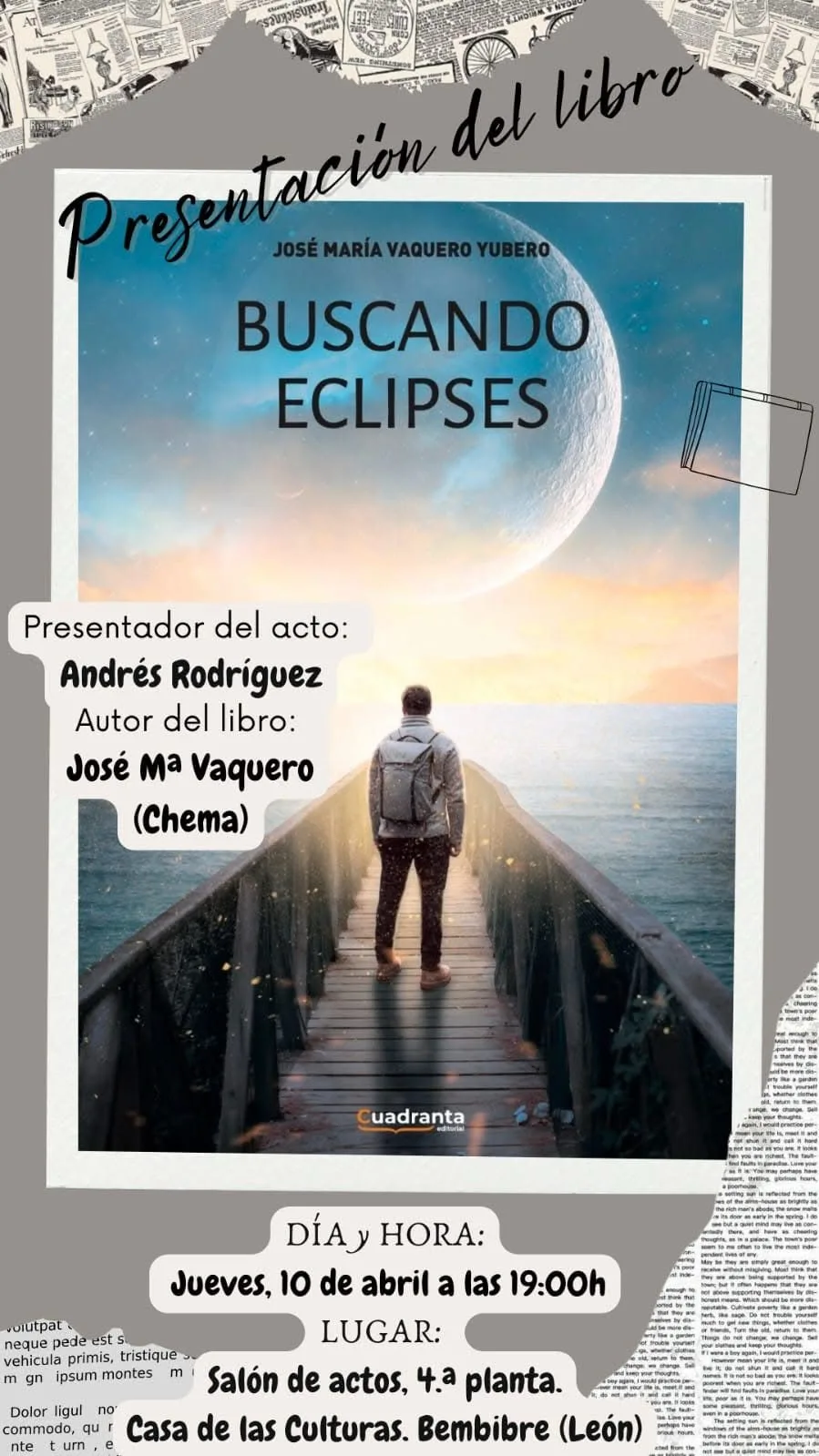 Presentación del libro "Buscando eclipses"