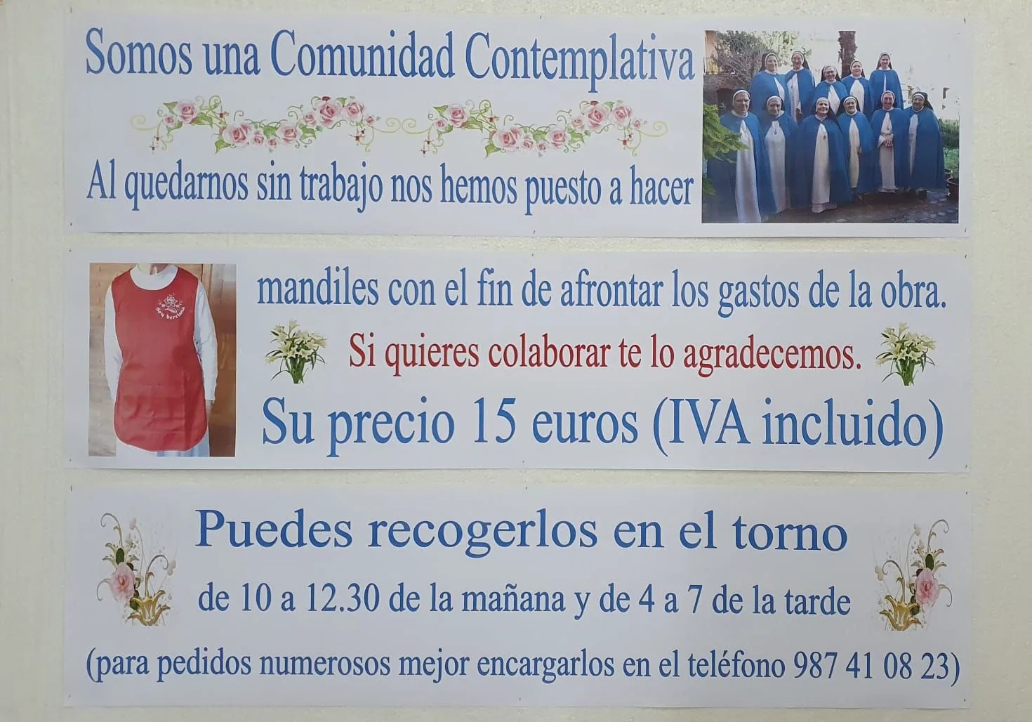 Mandiles Solidarios: las monjas de Ponferrada cosen esperanza para su museo de belenes