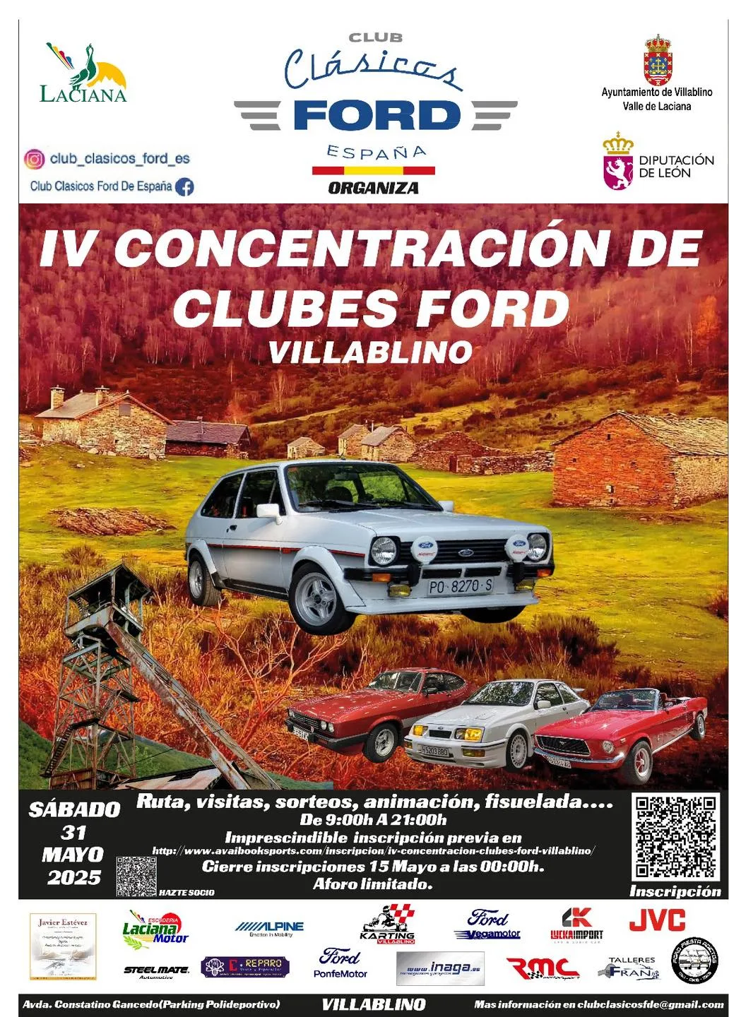 Villablino acoge la IV Concentración de Clubes Ford