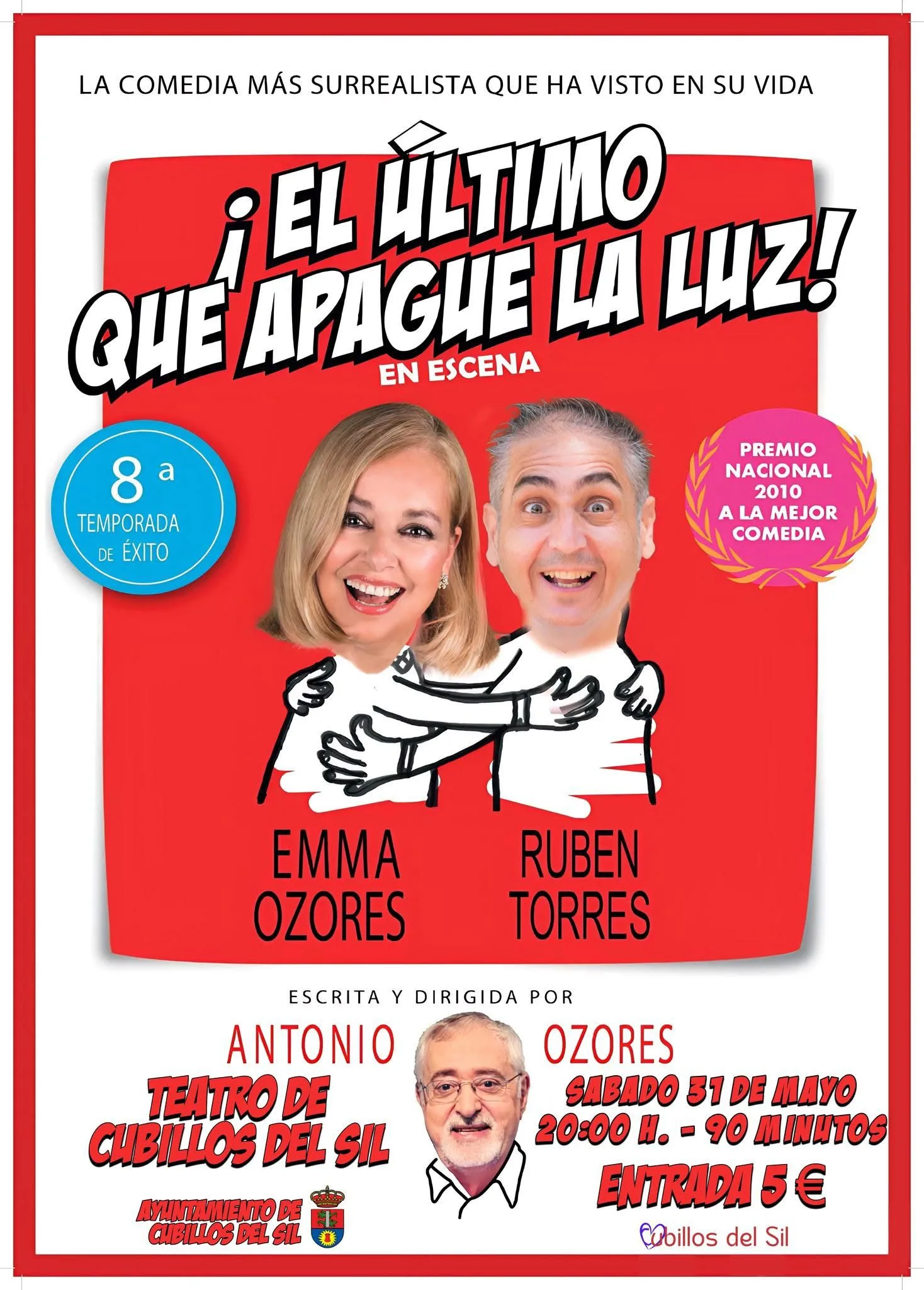 “El último que apague la luz” llega a Cubillos del Sil con Emma Ozores y Rubén Torres