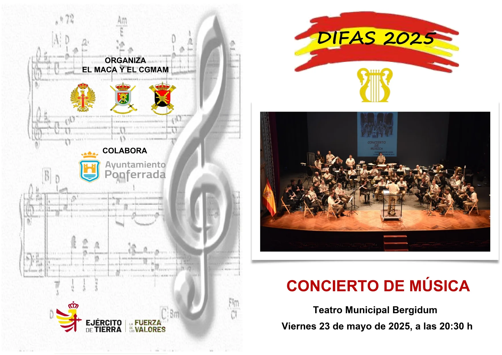 El Ayuntamiento de Ponferrada abre el viernes la recogida de entradas para el concierto previo a la Jura de Bandera civil