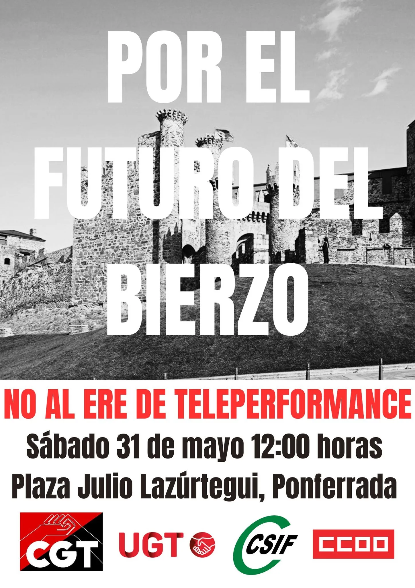 Primeras movilizaciones: Los trabajadores de Teleperformance piden el apoyo de la sociedad berciana y convocan una concentración contra el ERE que afectaría al 80% de la plantilla