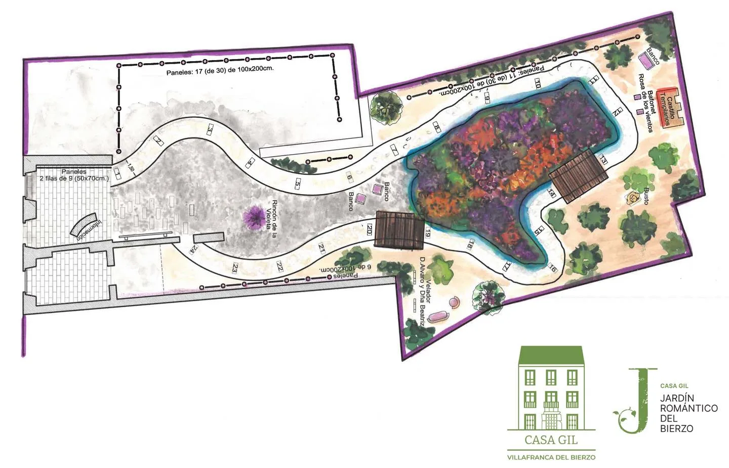 Conoce el Diseño del Jardín Romántico del Bierzo que abrirá al público el 1 de julio