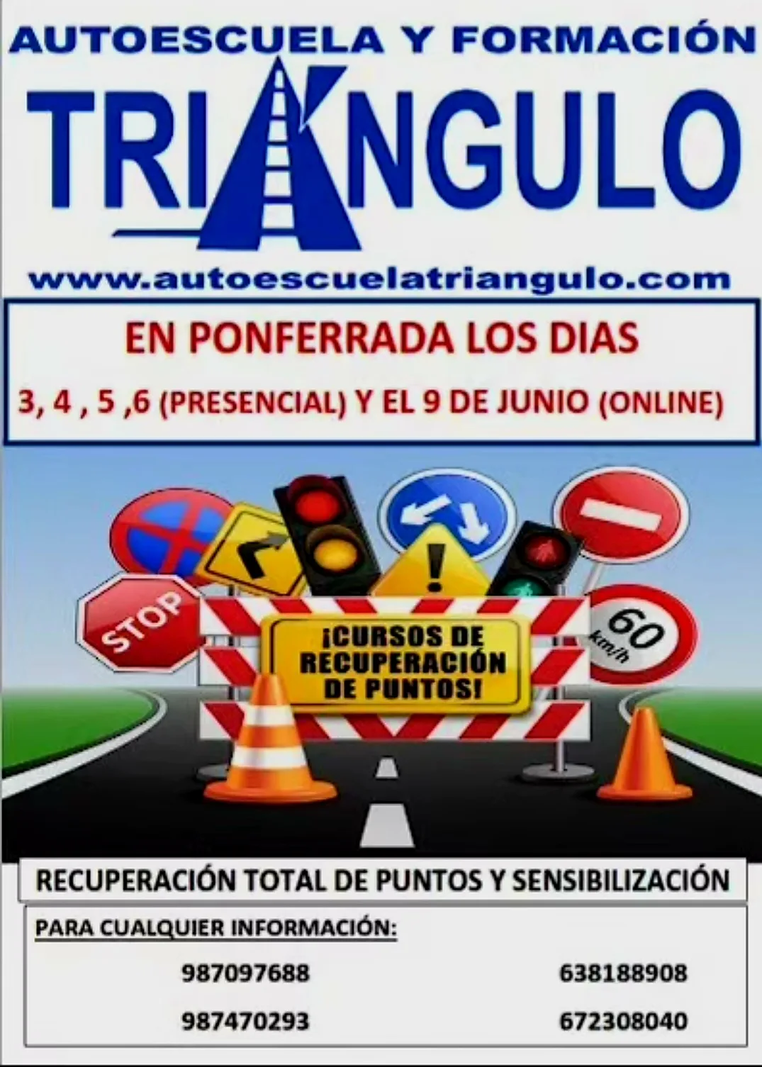 Curso de Recuperación de Puntos en Ponferrada con Autoescuela Triángulo