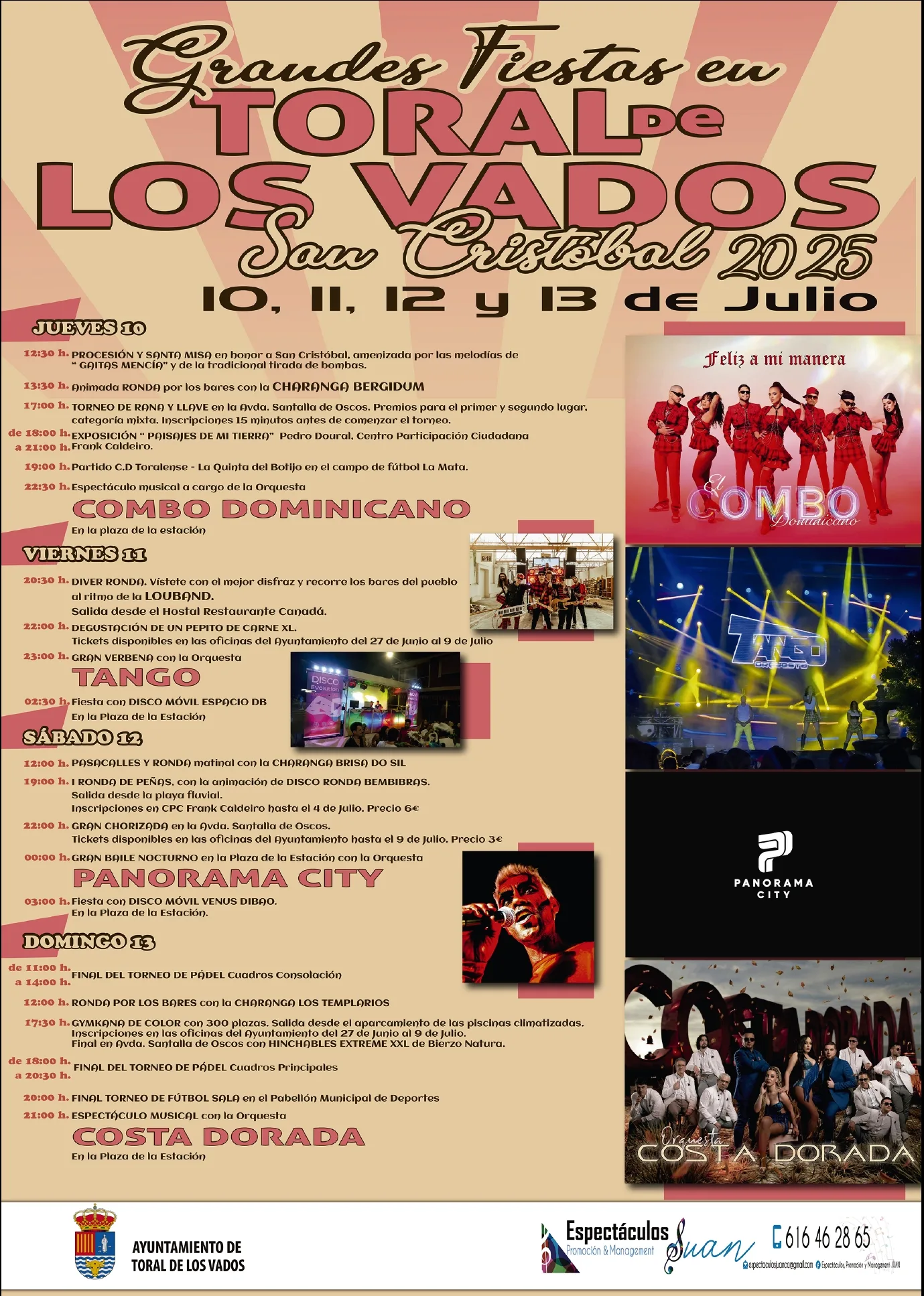 Toral de los Vados celebra sus Grandes Fiestas de San Cristóbal del 10 al 13 de julio con música, tradición y mucho ambiente