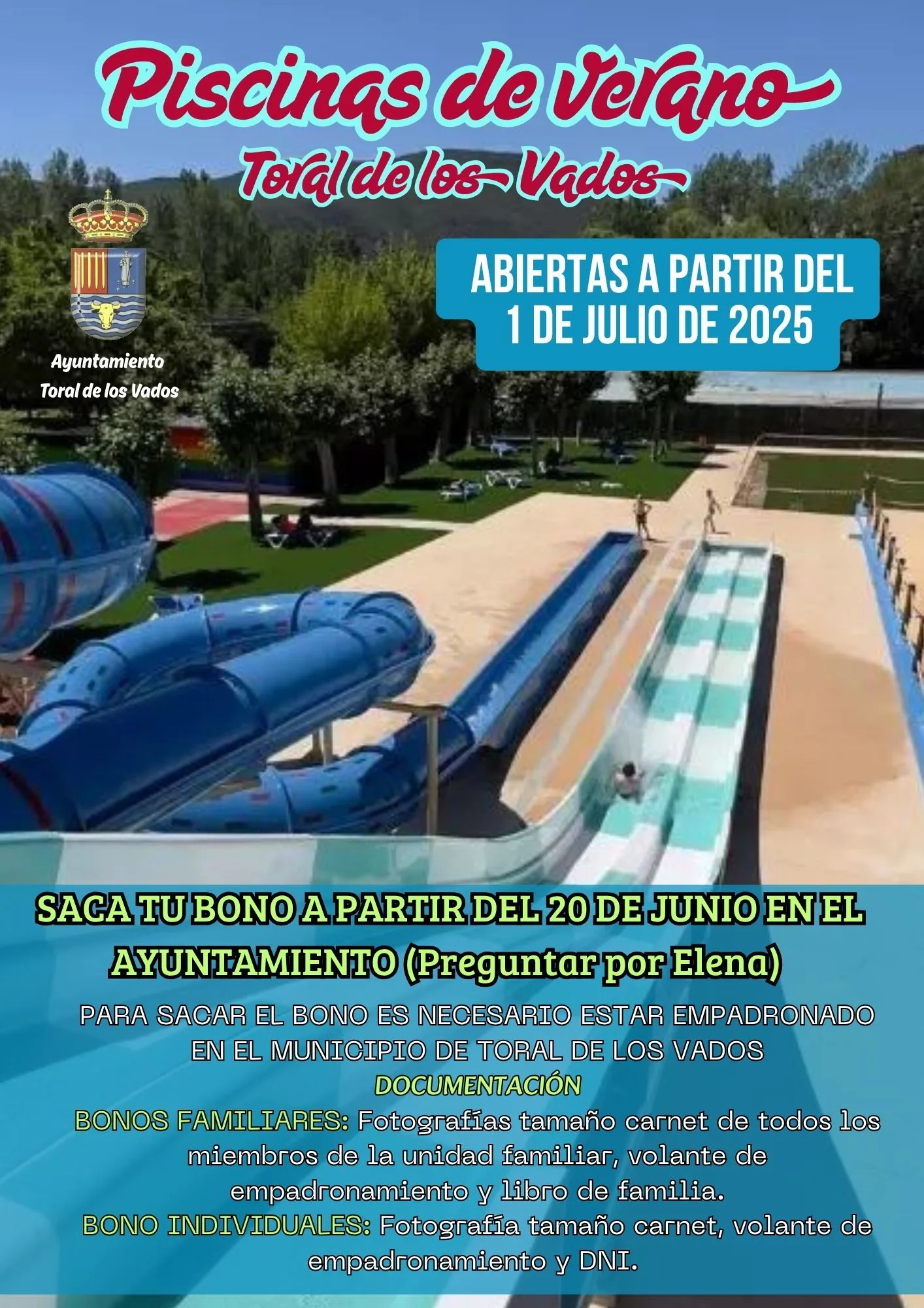 Apertura de la piscina municipal de Toral de los Vados