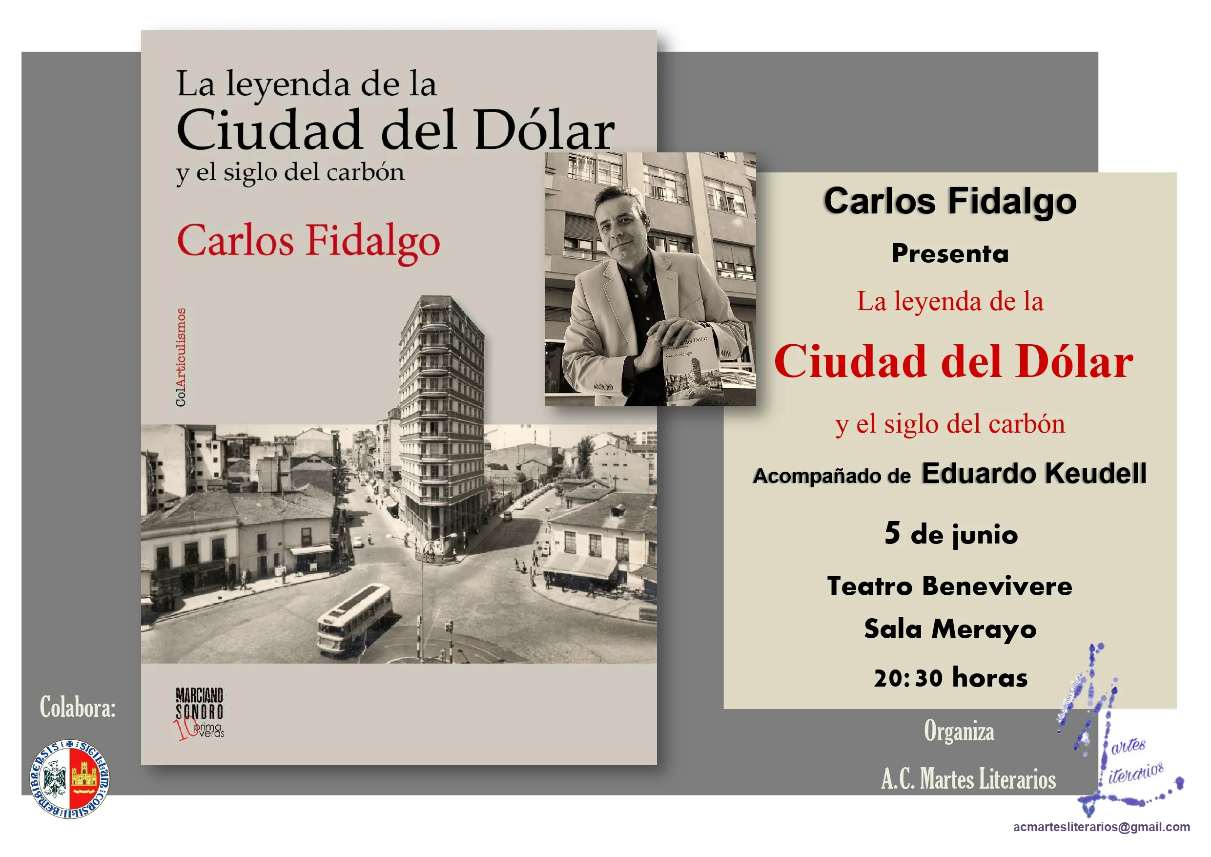 Carlos Fidalgo hablará del eco de Bembibre y el siglo del carbón en su libro sobre la Ciudad del Dólar