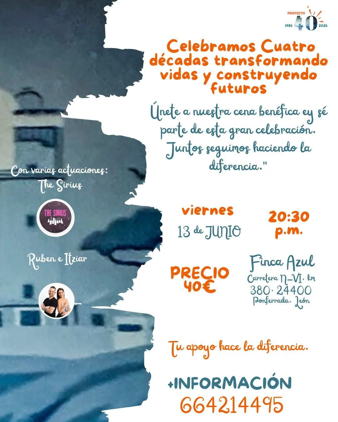 Proyecto Hombre Bierzo-León celebra 40 años de compromiso social con una cena benéfica en Ponferrada