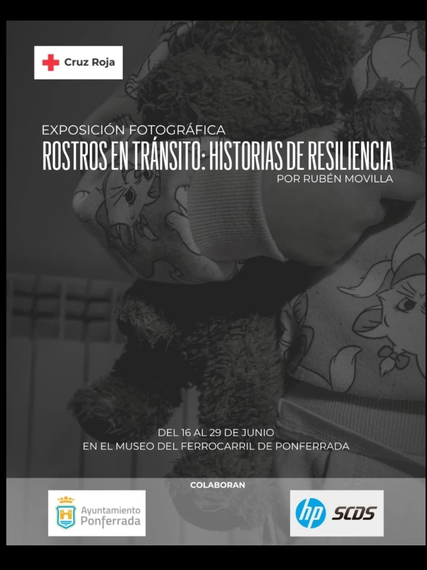 Cruz Roja inaugura la exposición ‘Rostros en tránsito: Historias de resiliencia’ en el Museo del Ferrocarril de Ponferrada