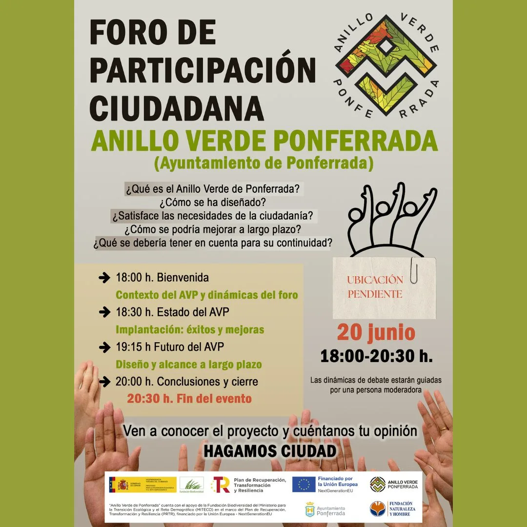 Ponferrada celebra un foro ciudadano para construir el futuro del "Anillo Verde"