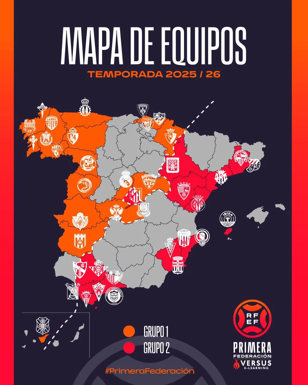 La Ponferradina disputará la Temporada 2025/26 en el Grupo I de Primera Federación con castellanos, gallegos, asturianos, vascos, navarros, extremeños, madrileños y canarios