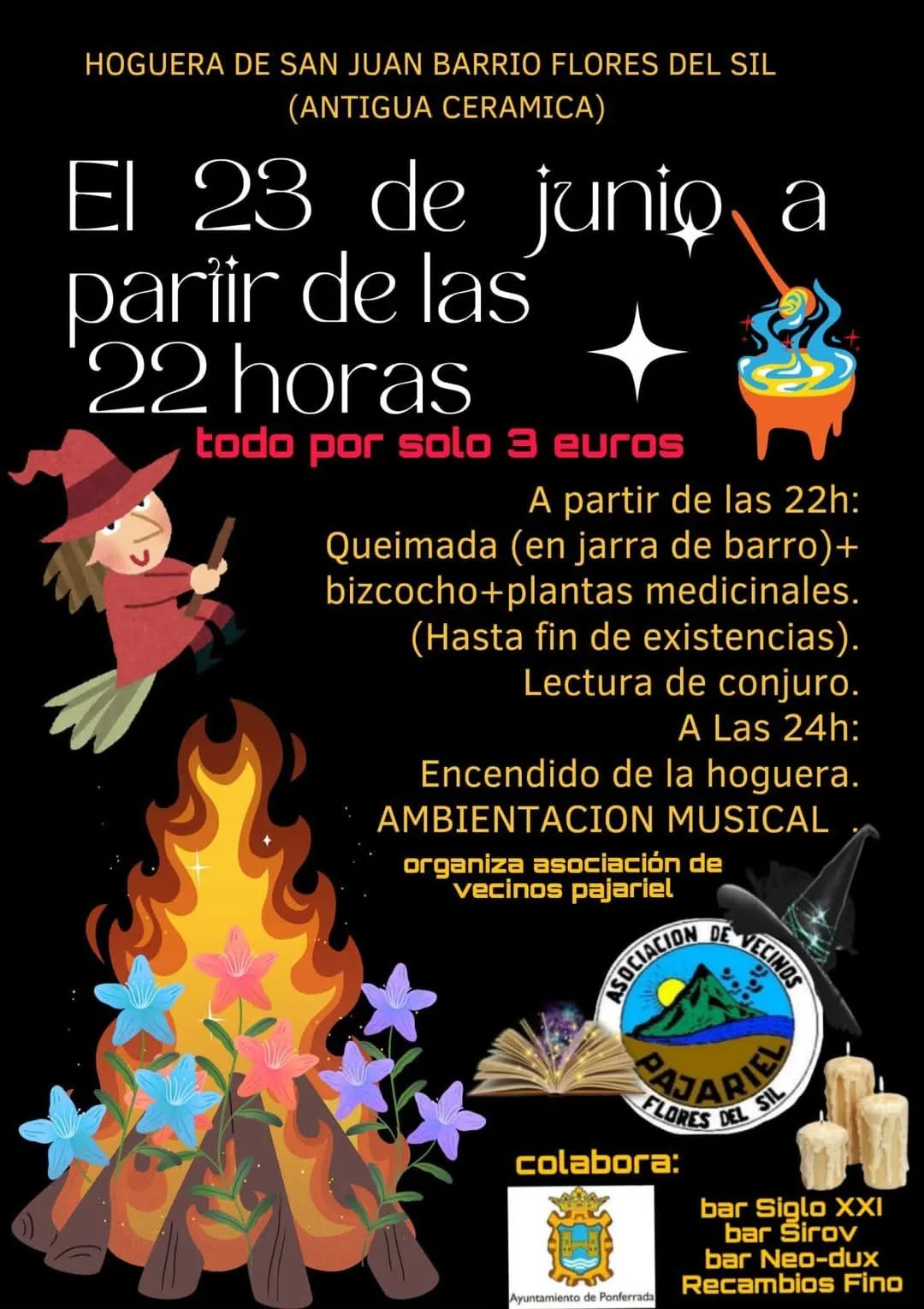 La hoguera de San Juan iluminará el barrio de Flores del Sil