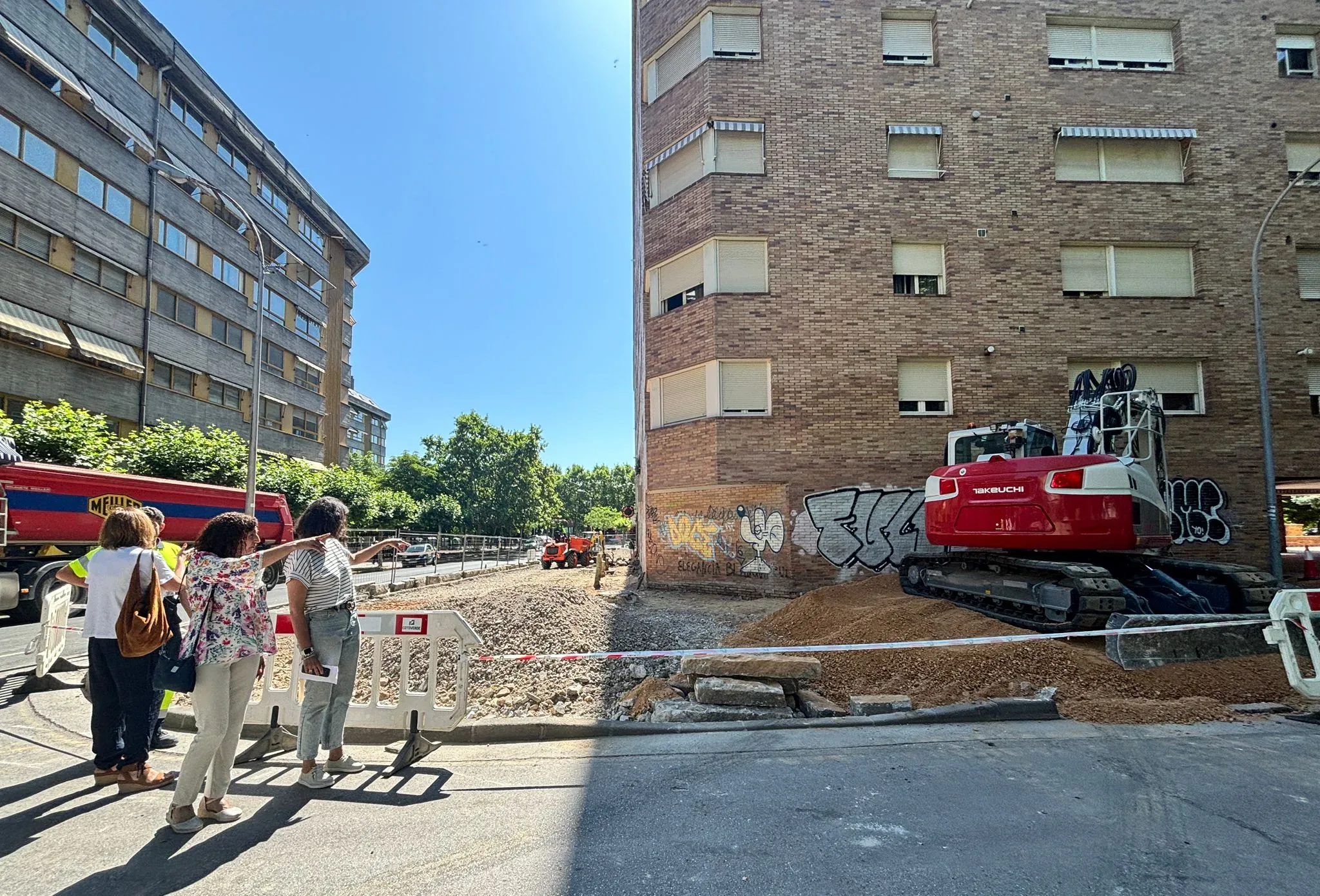 Visita a las obras de mejora en la Calle Río Ancares