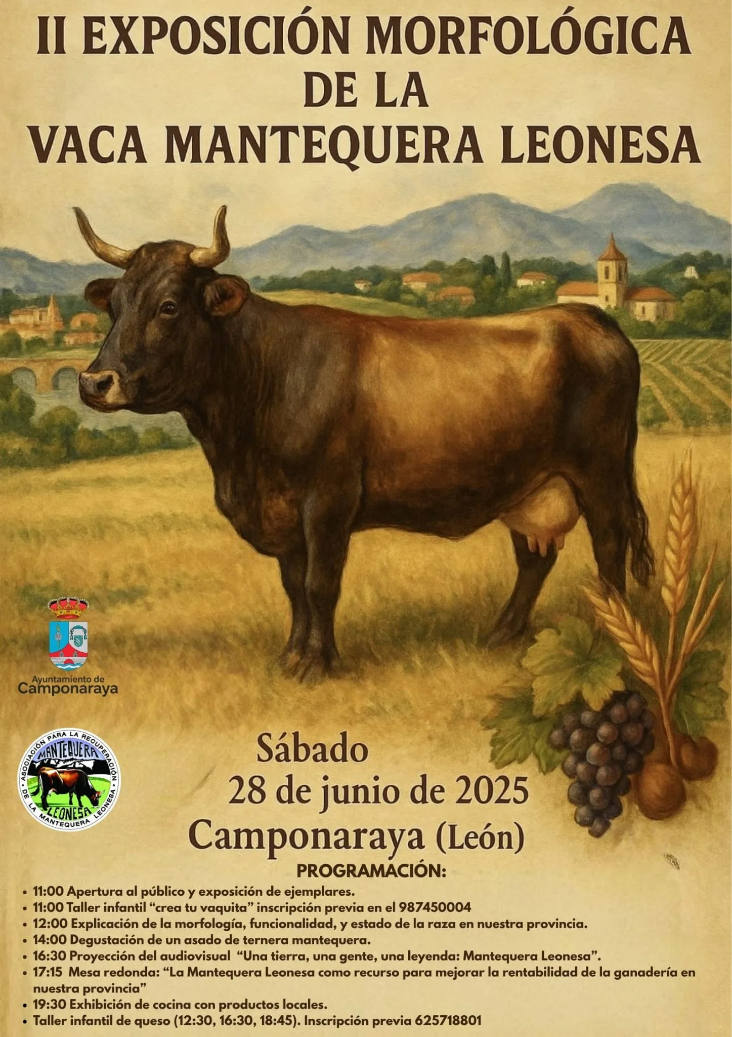 Camponaraya acoge la II Exposición Morfológica de la Vaca Mantequera Leonesa