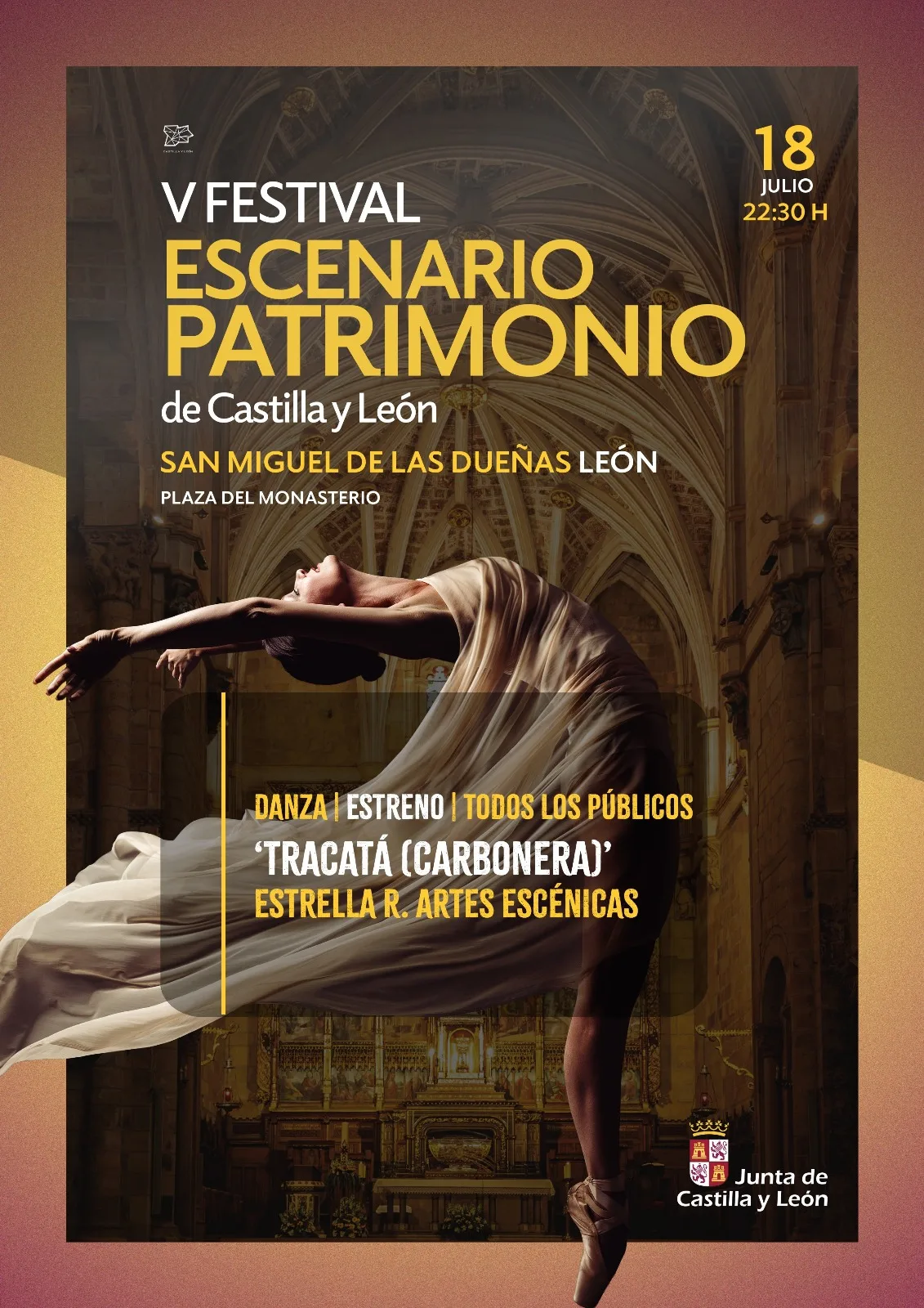 San Miguel de las Dueñas acoge la actuación de Estrella R. Artes Escénicas del 'V Festival Escenario Patrimonio de Castilla y León'