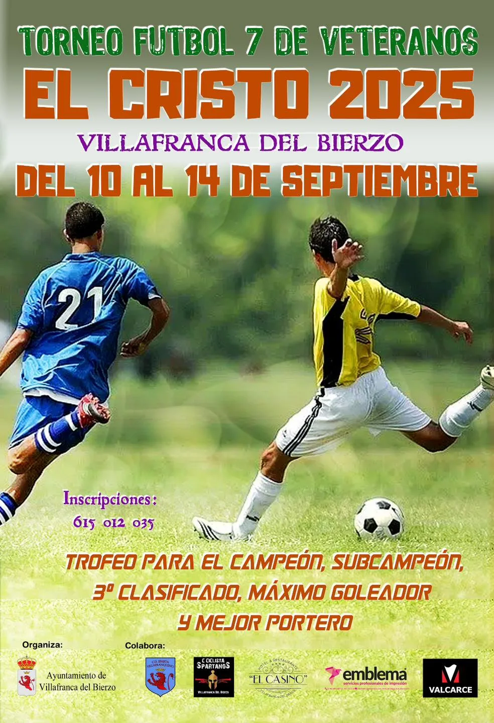 El Cristo 2025: Villafranca del Bierzo acogerá el Torneo de Fútbol 7 de Veteranos del 10 al 14 de septiembre